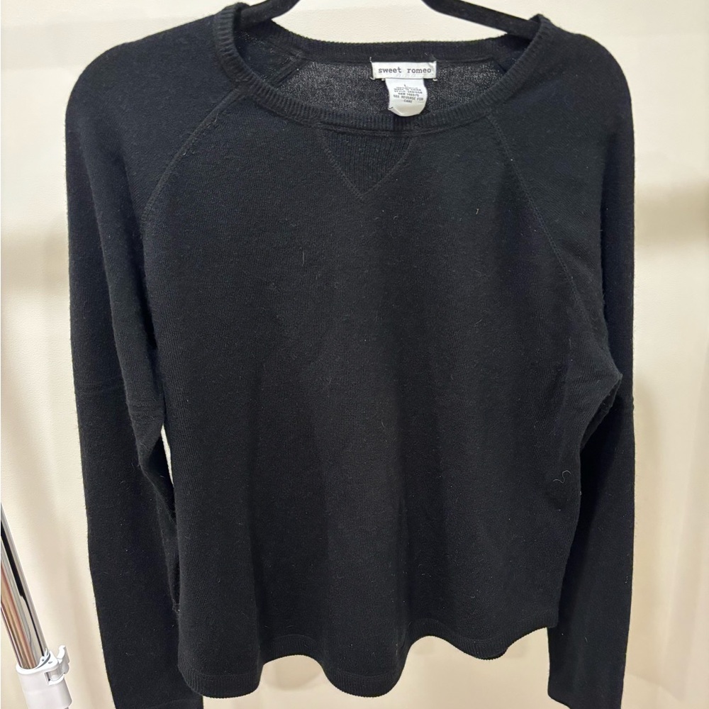 Sweet Romeo Women’s Charcoal Crewneck Sweater